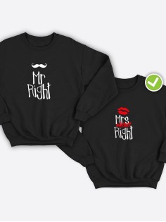 Свитшоты Mr right & Mrs always right