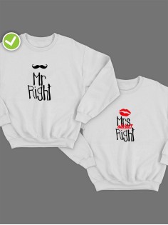 Свитшоты Mr right & Mrs always right
