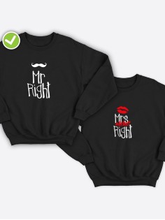 Свитшоты Mr right & Mrs always right