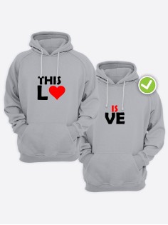 Парные худи для влюбленных с капюшоном