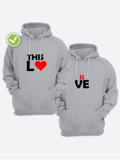 Парные худи для влюбленных с капюшоном