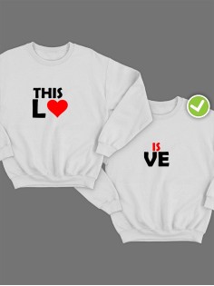 Парные свитшоты This lo & is ve