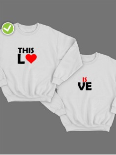 Парные свитшоты This lo & is ve