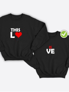 Парные свитшоты This lo & is ve