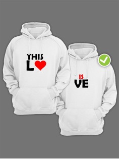 Парные худи для влюбленных оверсайз