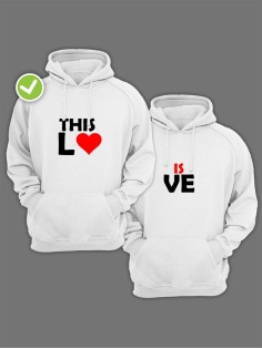 Парные худи для влюбленных оверсайз