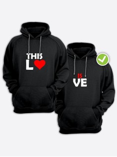 Парные худи для влюбленных оверсайз