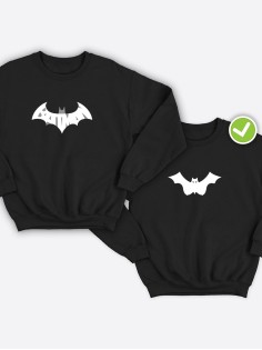 Парные свитшоты с принтом Batman&Batgirl