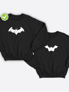 Парные свитшоты с принтом Batman&Batgirl