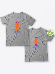 Смешные и оригинальные парные футболки для двоих влюблённых с принтом Идеально подхожу