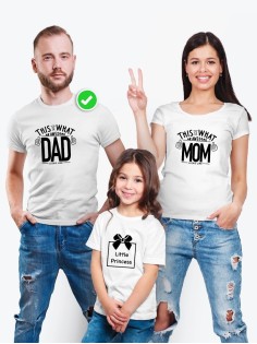 Футболки family look для всей семьи с принтом This is what awesome | Прикольные одинаковые семейные