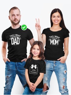 Футболки family look для всей семьи с принтом This is what awesome | Прикольные одинаковые семейные