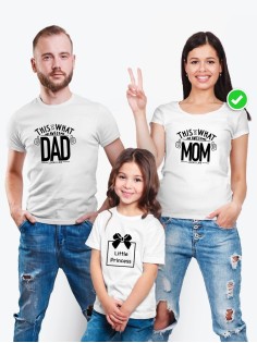 Футболки family look для всей семьи с принтом This is what awesome | Прикольные одинаковые семейные