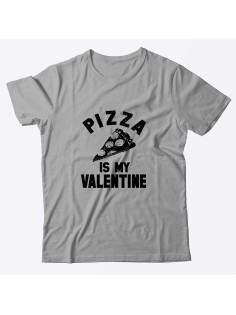 Футболка ко дню влюбленных с принтом Pizza is my valentine | Футболка на 14 февраля