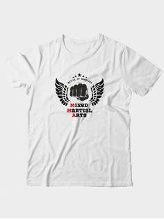 Бойцовская футболка для тренировок и повседневной носки для бойцов ММА с принтом