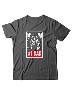 Прикольная футболка с принтом Dad #1 | Смешная и оригинальная футболка