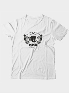Бойцовская футболка для тренировок и повседневной носки для бойцов ММА с принтом