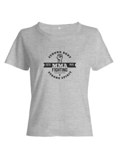 Бойцовская футболка для тренировок и повседневной носки для бойцов ММА с принтом Strong body spirit