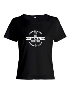 Бойцовская футболка для тренировок и повседневной носки для бойцов ММА с принтом Strong body spirit