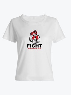Женская футболка для тренировок и повседневной носки для бойцов ММА с принтом Fight MMA