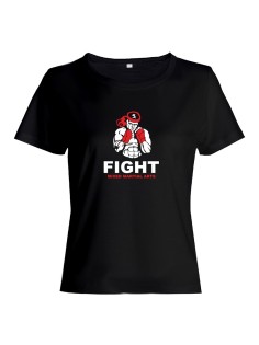 Женская футболка для тренировок и повседневной носки для бойцов ММА с принтом Fight MMA