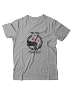 Прикольные футболки с надписью Wash your hands | Смешная футболка мужская