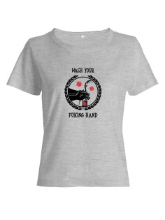 Прикольные футболки с надписью Wash your hands | Смешная футболка женская