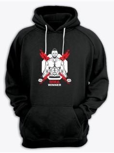 Толстовка для бойцов смешанных единоборств с принтом MMA Winner | Толстовка женская для тренировок