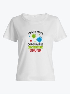 Стильные футболки для женщин с надписью Coronavirus | Футболка женская с прикольным рисунком