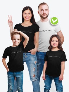 Футболка Фэмили Лук с принтом Code family | Футболки для всей семьи