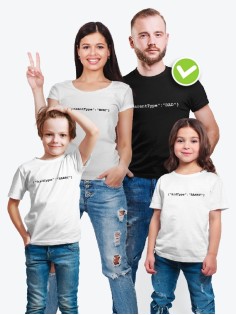 Футболка Фэмили Лук с принтом Code family | Футболки для всей семьи