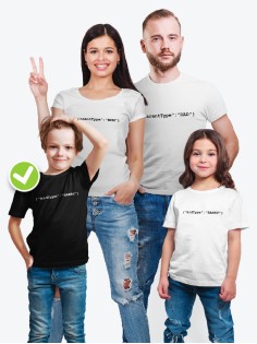 Футболка Фэмили Лук с принтом Code family | Футболки для всей семьи