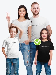 Футболка Фэмили Лук с принтом Code family | Футболки для всей семьи