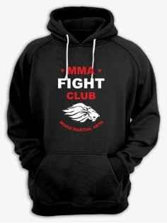 Толстовка для мужика с принтом MMA club | Мужская толстовка для спорта и не только
