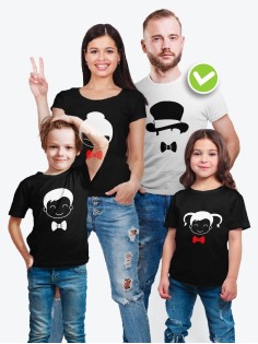 Футболка с принтом Heads family | Футболки Фэмили Лук на всю семью