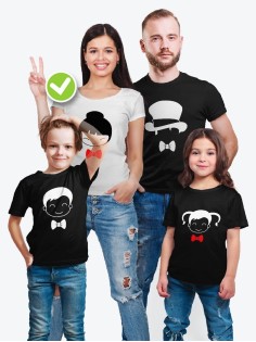 Футболка с принтом Heads family | Футболки Фэмили Лук на всю семью