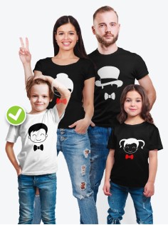 Футболка с принтом Heads family | Футболки Фэмили Лук на всю семью