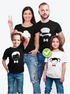 Футболка с принтом Heads family | Футболки Фэмили Лук на всю семью