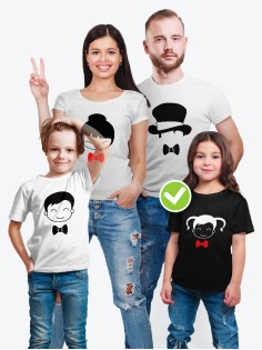 Футболка с принтом Heads family | Футболки Фэмили Лук на всю семью