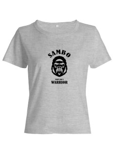 Футболка для девушки с принтом Sambo | Женская футболка спортивная