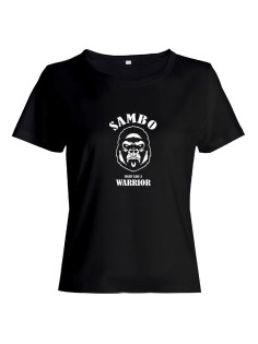 Футболка для девушки с принтом Sambo | Женская футболка спортивная