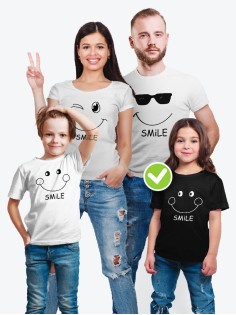 Футболка детская family look с принтом