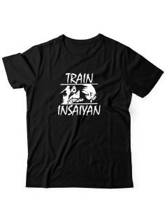 Мужская футболка для тренировок спорта и на каждый день с рисунком Train insaiyan