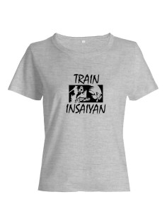 Женская футболка для тренировок спорта и на каждый день с рисунком Train insaiyan