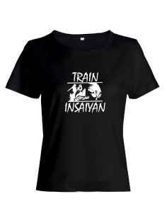 Женская футболка для тренировок спорта и на каждый день с рисунком Train insaiyan