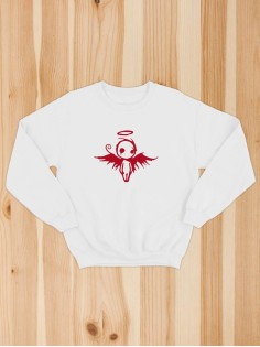 Свитшот женский с принтом Ангел | Модная и стильная толстовка без капюшона