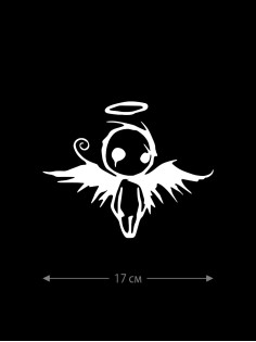 Наклейка на авто Ангел | Оригинальная наклейка на машину Ангел