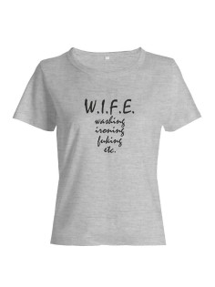 Футболка женская со смешным принтом W.I.F.E. | Модная, прикольная и стильная футболка