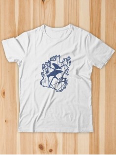 Футболка мужская с принтом Ворон | Модная и стильная футболка