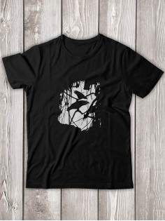 Футболка мужская с принтом Ворон | Модная и стильная футболка